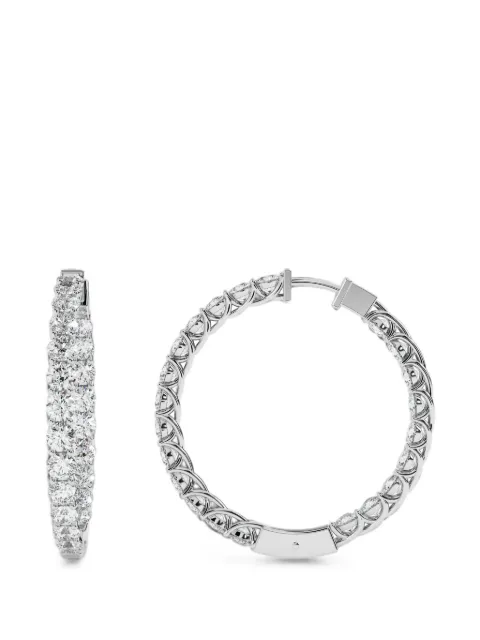 Diamond Essentials diamond hoop earrings Silver LGERHPRRD10008C14W