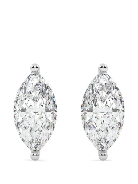 Diamond Essentials marquise-diamond earrings Silver LGERFAMQ45051FLT14W