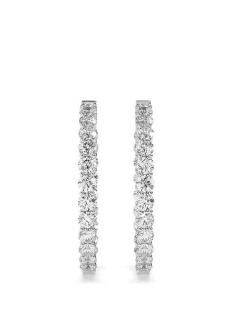 Diamond Essentials Lucida diamond hoop earrings Silver LGERHPRRD10005C14W