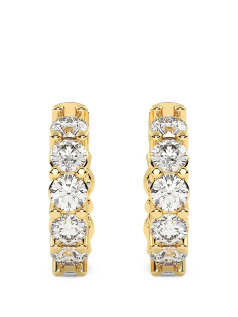 Diamond Essentials diamond huggie hoop earrings Gold LGERFARD44351C14Y