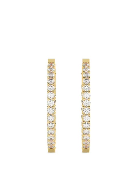Diamond Essentials lab-grown diamond oval hoop earrings Gold LGERHPORD41652CT14Y