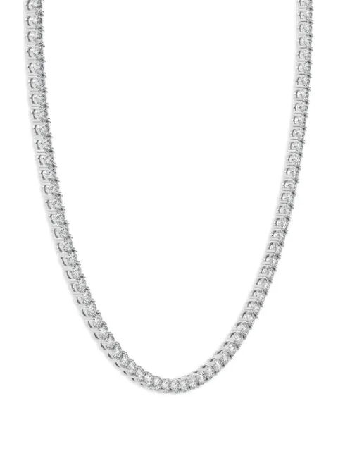 Diamond Essentials lab-grown diamond tennis necklace Silver LGNKRD701465CTLW14W