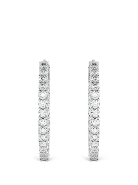 Diamond Essentials diamond hoop earrings Silver LGERHPRRD42203CT14W