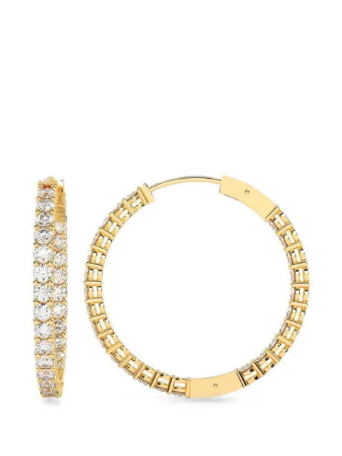 Diamond Essentials lab-grown diamond hoop earrings Gold LGERHPRRD42205CT14Y