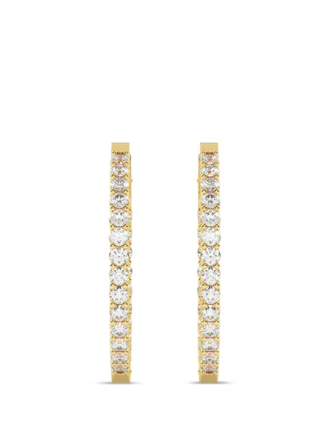 Diamond Essentials lab-grown diamond hoop earrings Gold LGERHPORD41641CT14Y