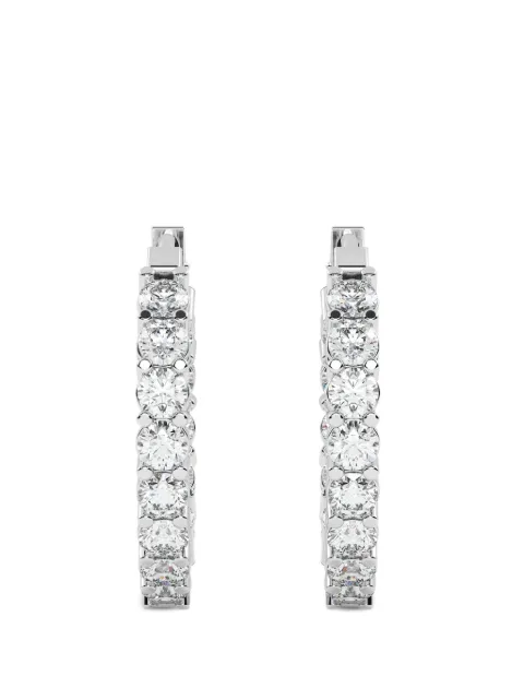 Diamond Essentials laboratory-grown diamond hoop earrings Silver LGERHPORD44413C14W