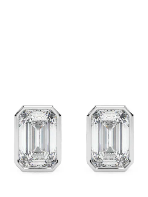 Diamond Essentials emerald-cut diamond earrings Silver LGERFAEM4497050BZ14W