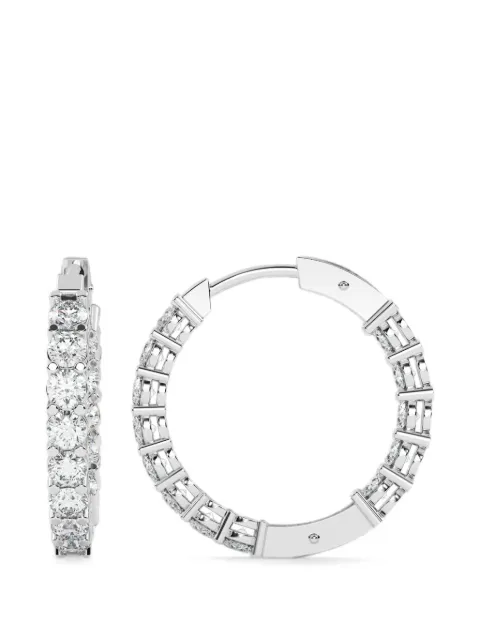 Diamond Essentials laboratory-grown diamond hoop earrings Silver LGERHPORD433510C14W