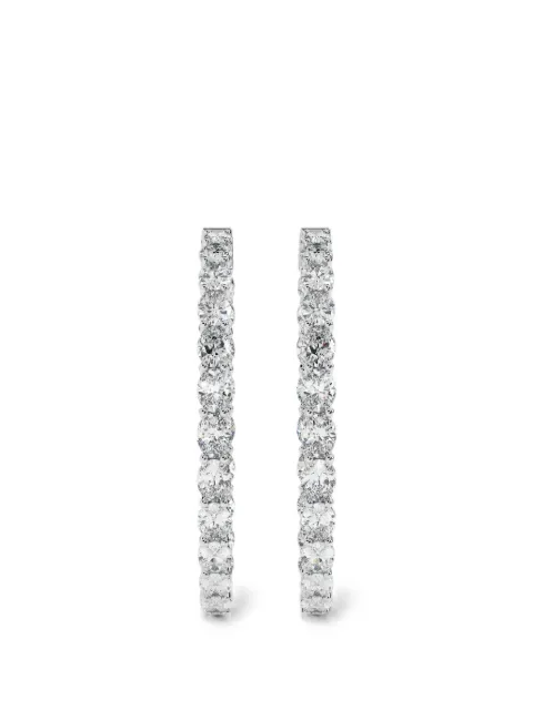 Diamond Essentials lab-grown diamond hoop earrings Silver LGERHPORD10005C14W