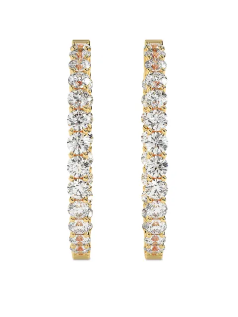 Diamond Essentials Lucida diamond hoop earrings Gold LGERHPRRD100010C14Y