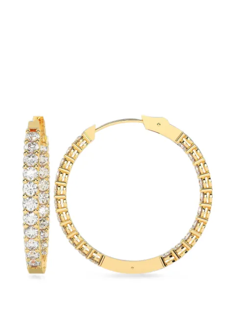 Diamond Essentials lab-grown diamond hoop earrings Gold LGERHPORD41627CT14Y