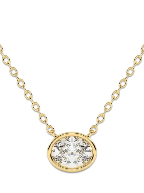 Diamond Essentials lab-grown diamond bezel necklace Gold LGPDOV80526025CBZ14Y