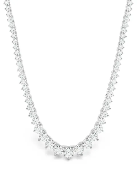 Diamond Essentials lab-grown diamond graduated necklace Silver LGNKRD7008815C3P14W