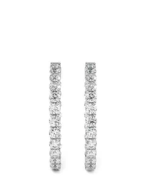 Diamond Essentials Lucida diamond hoop earrings Silver LGERHPRRD10002C14W