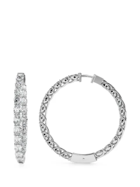 Diamond Essentials lab-grown diamond hoop earrings Silver LGERHPORD100010C14W
