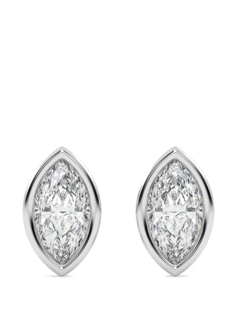 Diamond Essentials lab-grown diamond solitaire earrings Silver LGERFAMQ4498100BZ14W