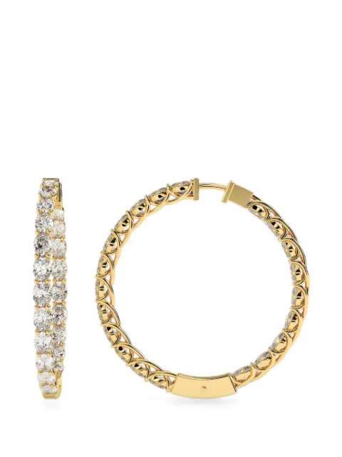 Diamond Essentials hoop-design diamond earrings Gold LGERHPORD100010C14Y