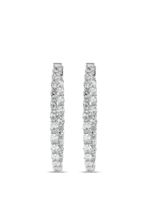 Diamond Essentials lab-grown diamond hoop earrings Silver LGERHPORD10002C14W
