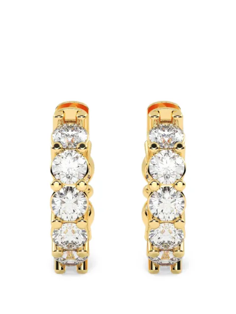 Diamond Essentials lab-grown diamond huggie hoop earrings Gold LGERFARD4435250C14Y