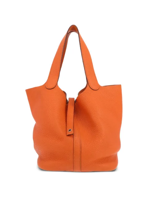 Hermès Pre-Owned 2010 Picotin leather handbag Orange 431242