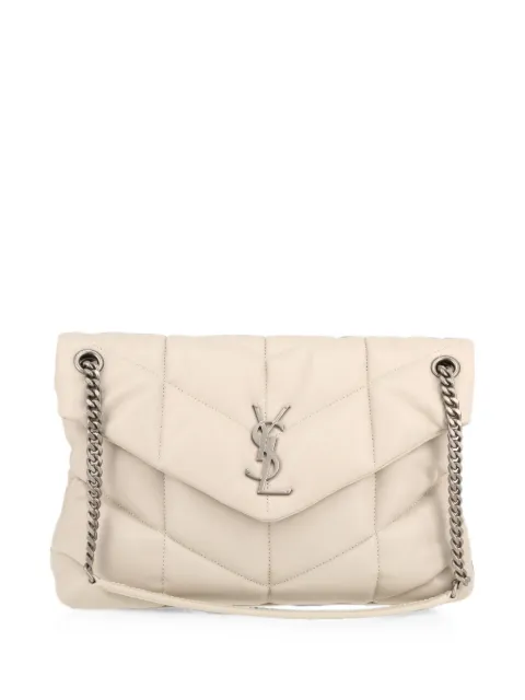 Saint Laurent Pre-Owned 2020s Puffer chevron shoulder bag Neutrals 408626