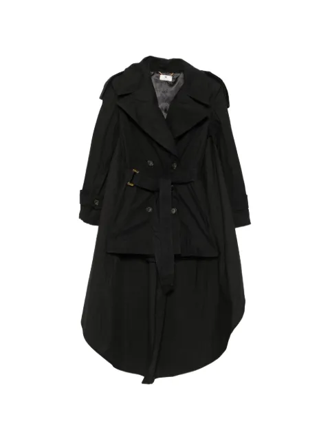 Elisabetta Franchi belted cape-panel coat Black SP01066E2