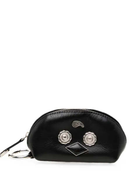 Toga stud-embellished leather coin purse Black TOGSG2AG942MRBKX00F