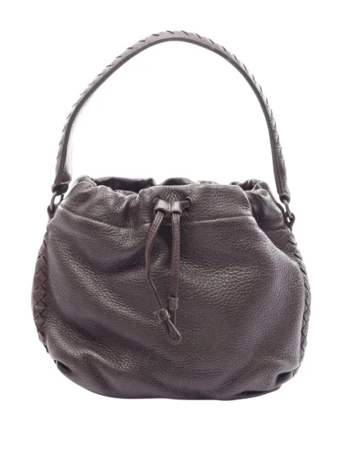 Bottega Veneta Pre-Owned 2000-2012 Intrecciato Trimmed Drawstring handbag Brown HLMUK3LNJMZWA2JC
