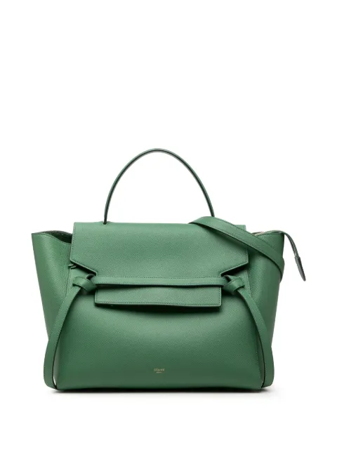 Celine Pre-Owned 2016 Mini Grained Calfskin Belt Bag satchel Green TDUP02Q73LOKNBQ1