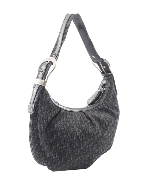 Christian Dior Pre-Owned 2000-2010 Diorissimo Trotter Canvas hobo bag Black LCS7RLOQ7RBD1960