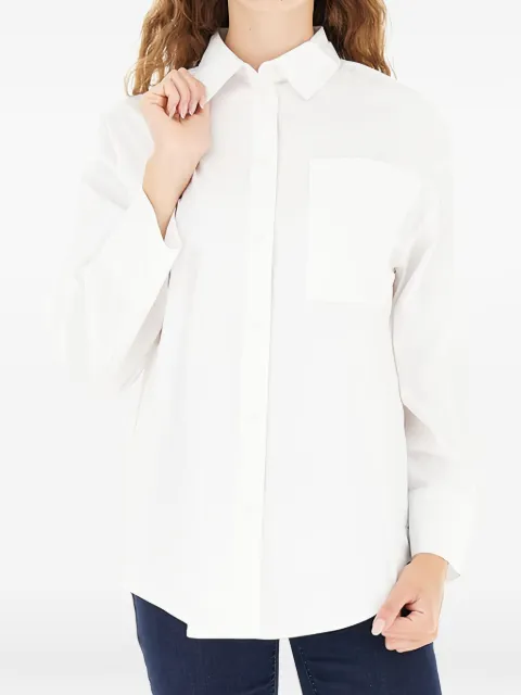 Armani Exchange logo-motif chest-pocket shirt White XW000705AF12812