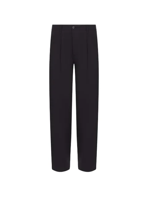 Giorgio Armani pleated straight-leg trousers Black GM003229TE20294