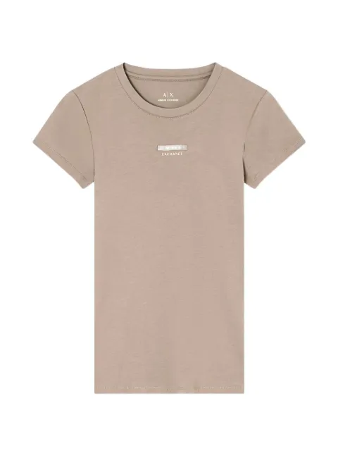 Armani Exchange logo-patch T-shirt Brown XW001369AF10356