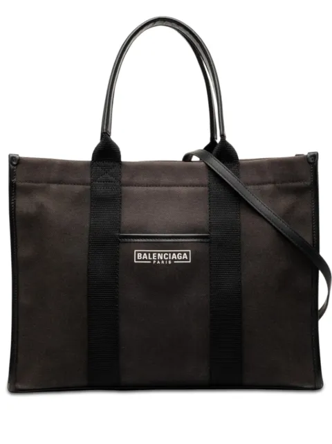 Balenciaga Pre-Owned 2021 Medium Canvas Hardware Tote satchel Brown 3OFLADR0ZDUUPHOZ