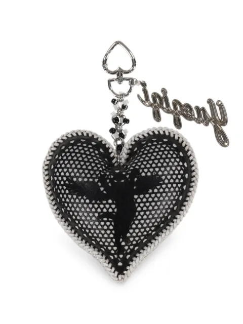 Yueqi Qi cupid's perforated heart charm Black EN089