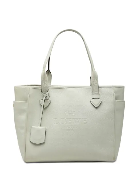 Loewe Pre-Owned 2010-2014 Leather Heritage tote bag White JOKVU1BE37GCE7SE