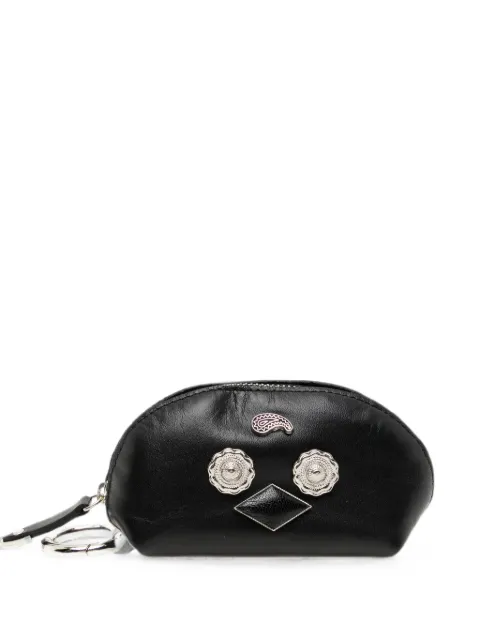 Toga embellished leather coin purse Black TOGSGAG94226RBKX00F