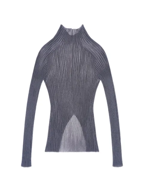 Giorgio Armani ribbed-knit sweater Grey GW003304AF25337