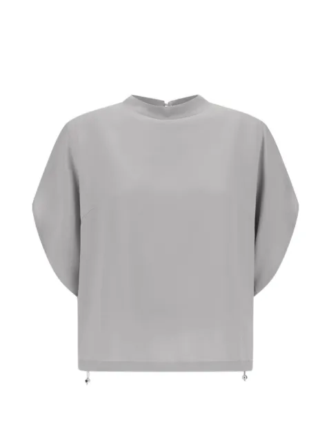 Herno Resort satin-finish blouse Grey BL00018DR12727