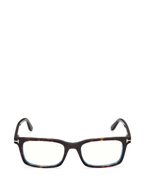 TOM FORD Eyewear tortoiseshell-effect magnetic-clip glasses Brown FT6175B