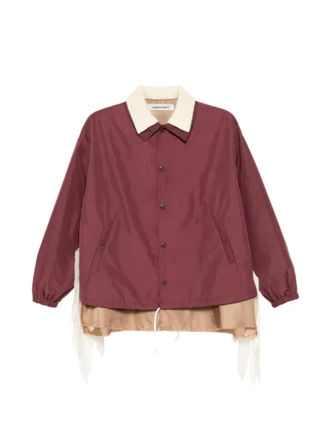 Undercover layered drawstring-hem jacket Red UP2F1202JUN
