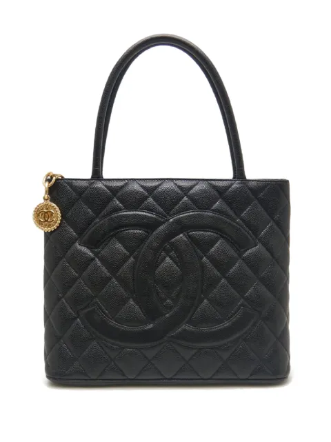 CHANEL Pre-Owned 2000-2002 Caviar Medallion tote bag Black UEK5MVO5NCSW9V8Z