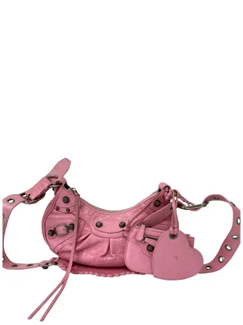 Balenciaga Pre-Owned 2021-2022 Lambskin Motocross Le Cagole XS crossbody bag Pink 4CBL1QNB9LWX4O35