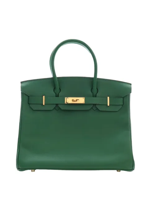 Hermès Pre-Owned 2002 Courchevel Birkin Retourne 30 handbag Green JW6WMHGQTVTXI9L9