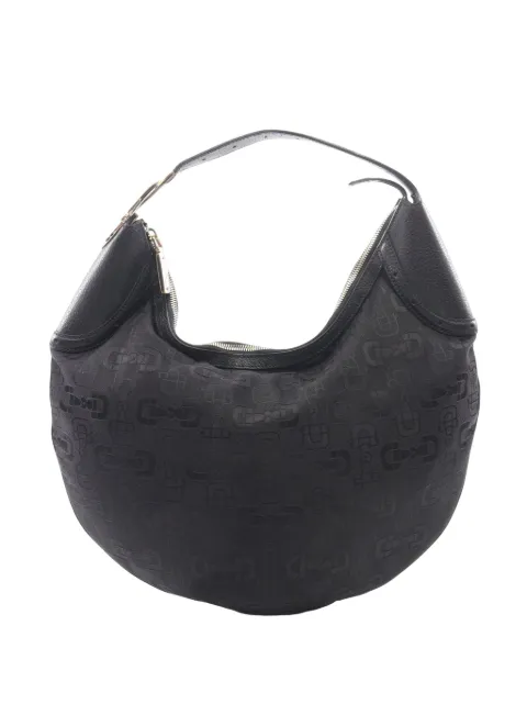 Gucci Pre-Owned 2000-2015 GG Canvas Horsebit Glam hobo bag Black 84IIJ31VVFTPRG8Z