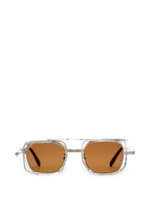 Kuboraum square-frame sunglasses Silver Z51