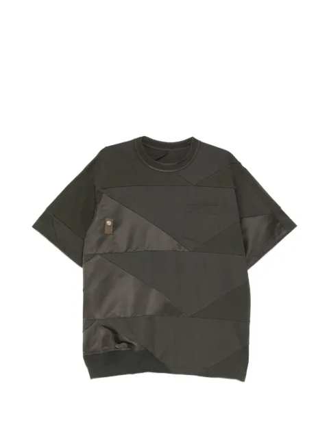 sacai cotton patchwork T-shirt Green 2604115M