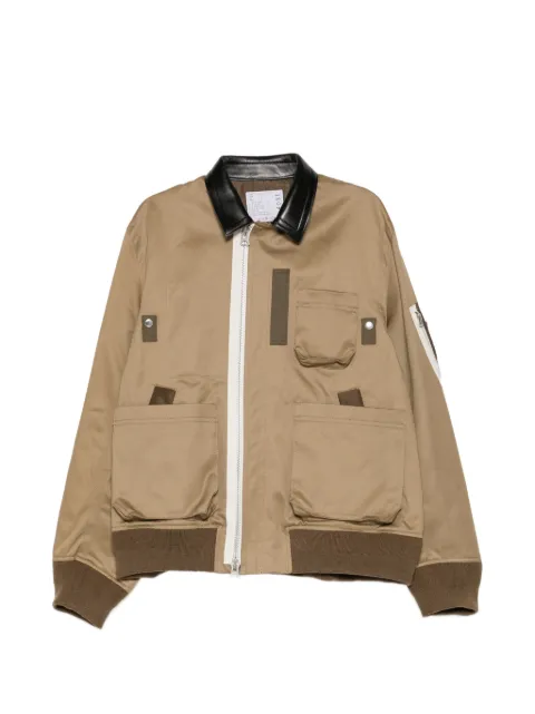 sacai cotton chino blouson Neutrals 2604031M