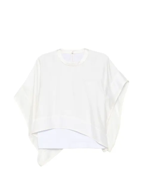 sacai layered-design crew-neck top White 2608629