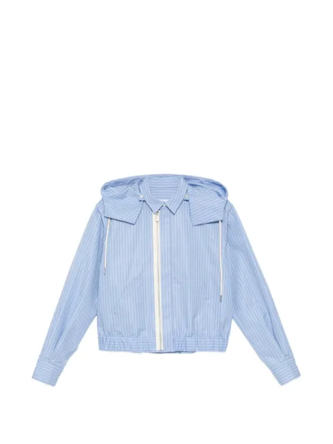 sacai striped hooded jacket Blue 2608617